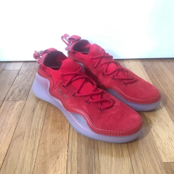 NWOB Christian Louboutin Arpoador Donna clear sole red suede sneakers Men's 10 - Picture 3 of 8